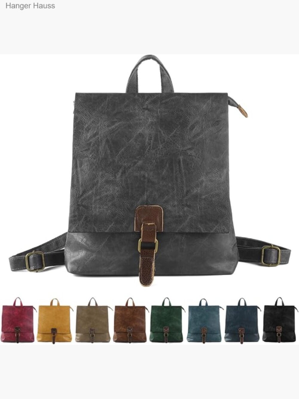 Convertible Faux Leather Backpack Purse Satchel Handbag Travel Bag